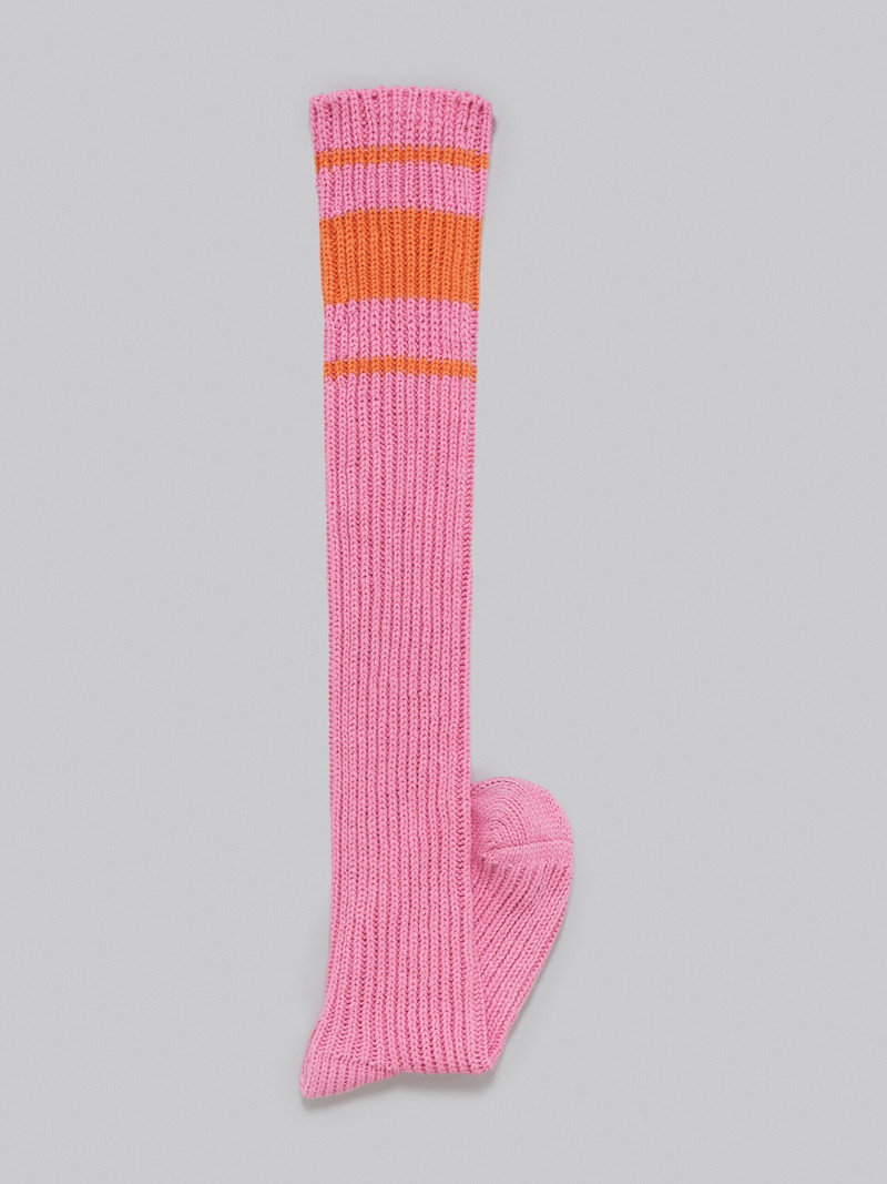 Marni PINK COTTON KNEE-LENGTH SOCKS outlook
