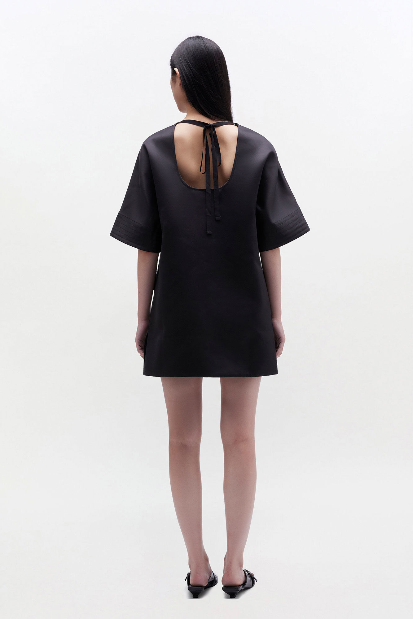 BLACK KIMONO DRESS - 3