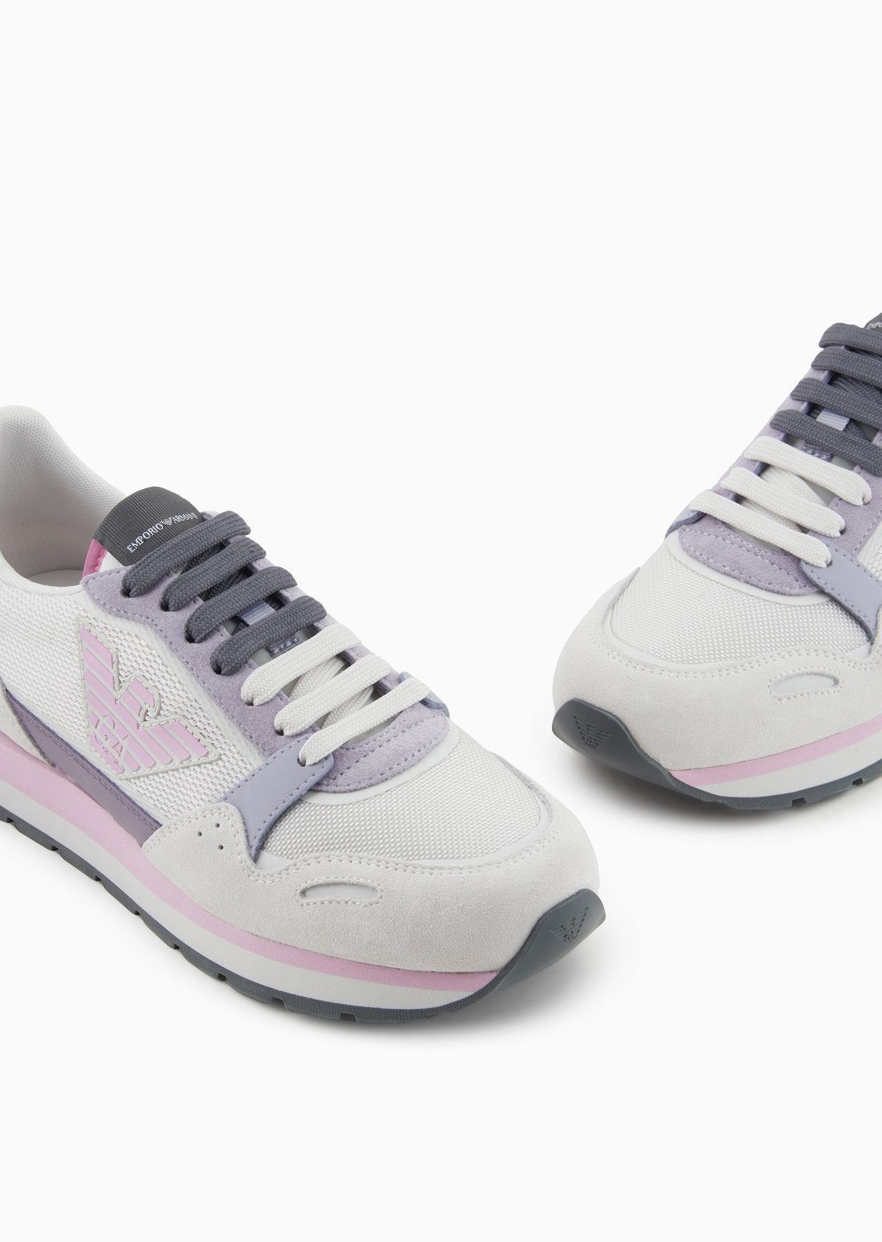 Mesh sneakers with suede details and eagle patch - 8