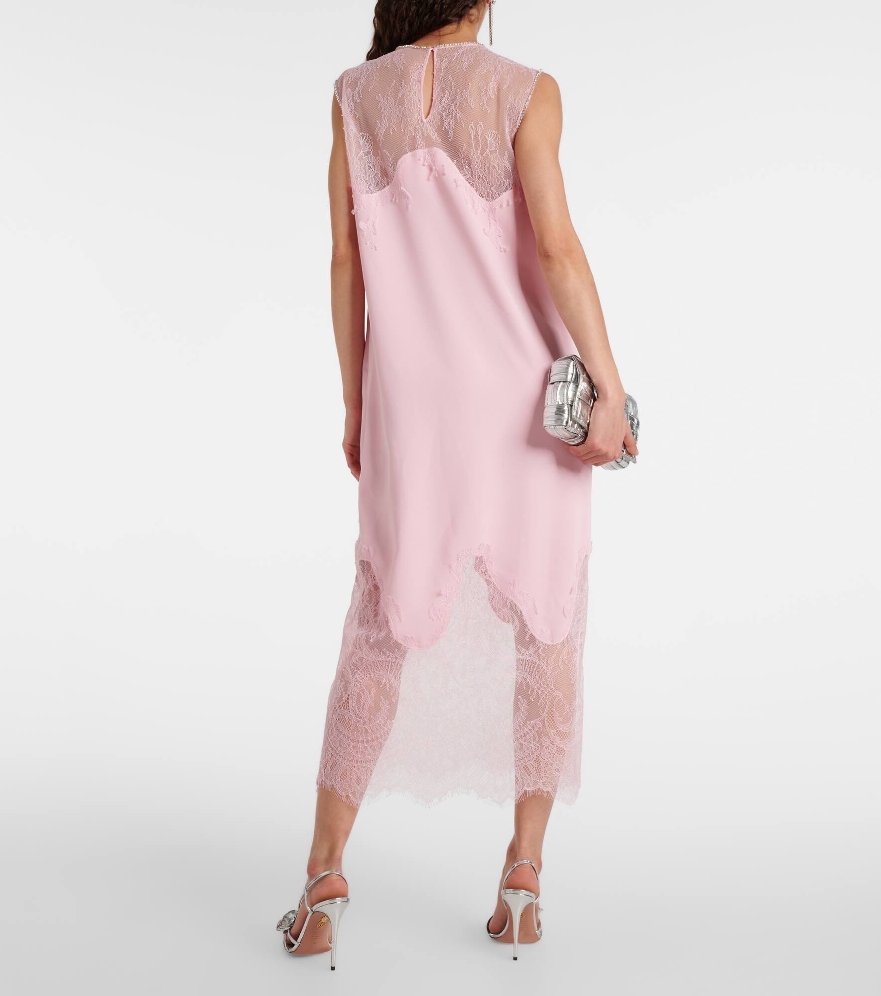 Keeva embellished crêpe and lace midi dress - 3