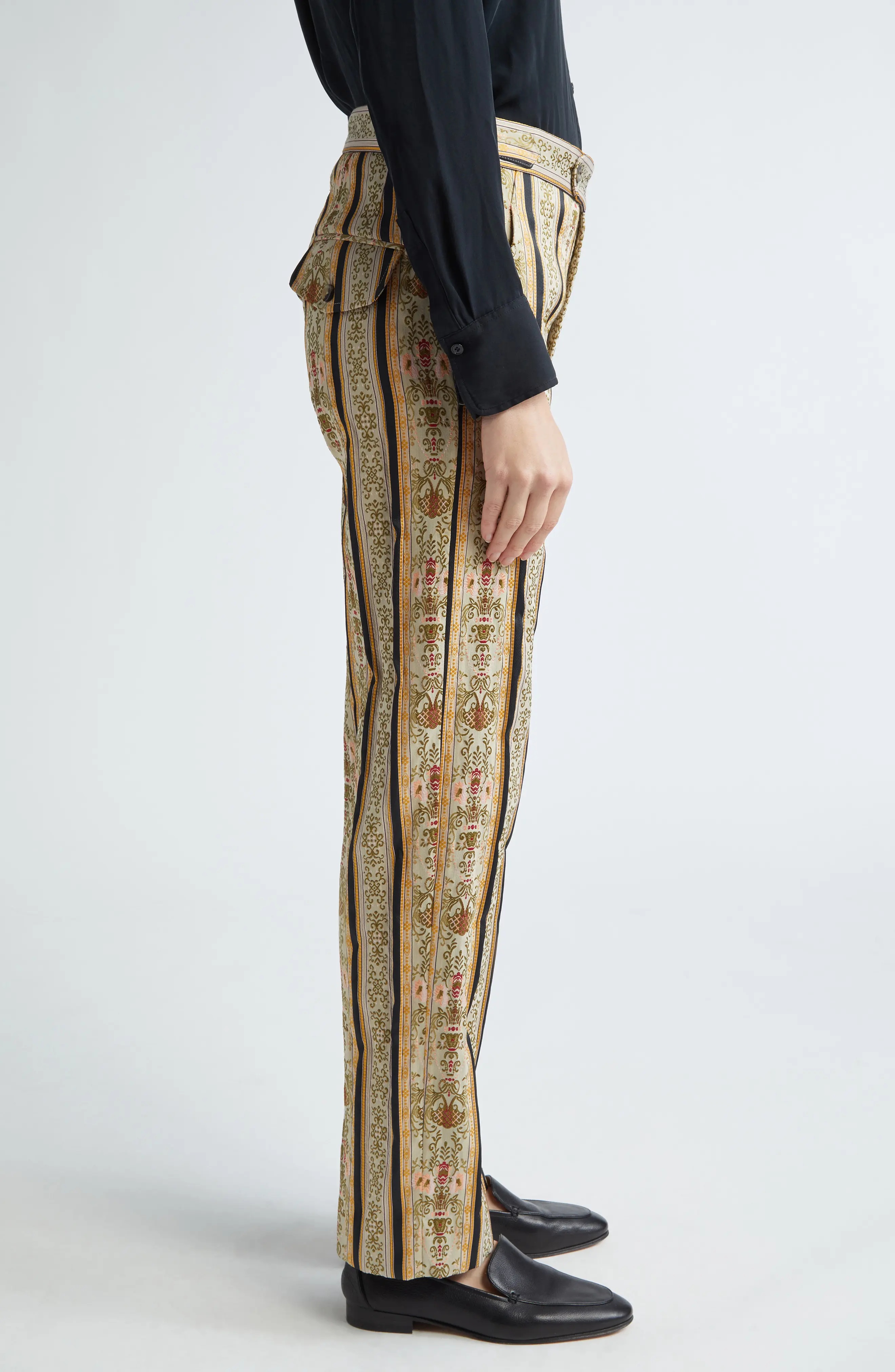 Floret Brocade Trousers - 4