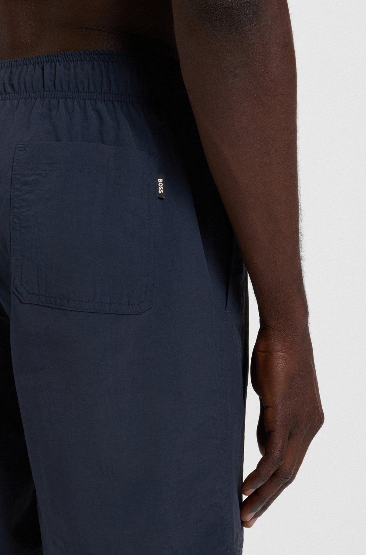 FULLY LINED SWIM SHORTS WITH 3D LOGO EMBROIDERY - 3