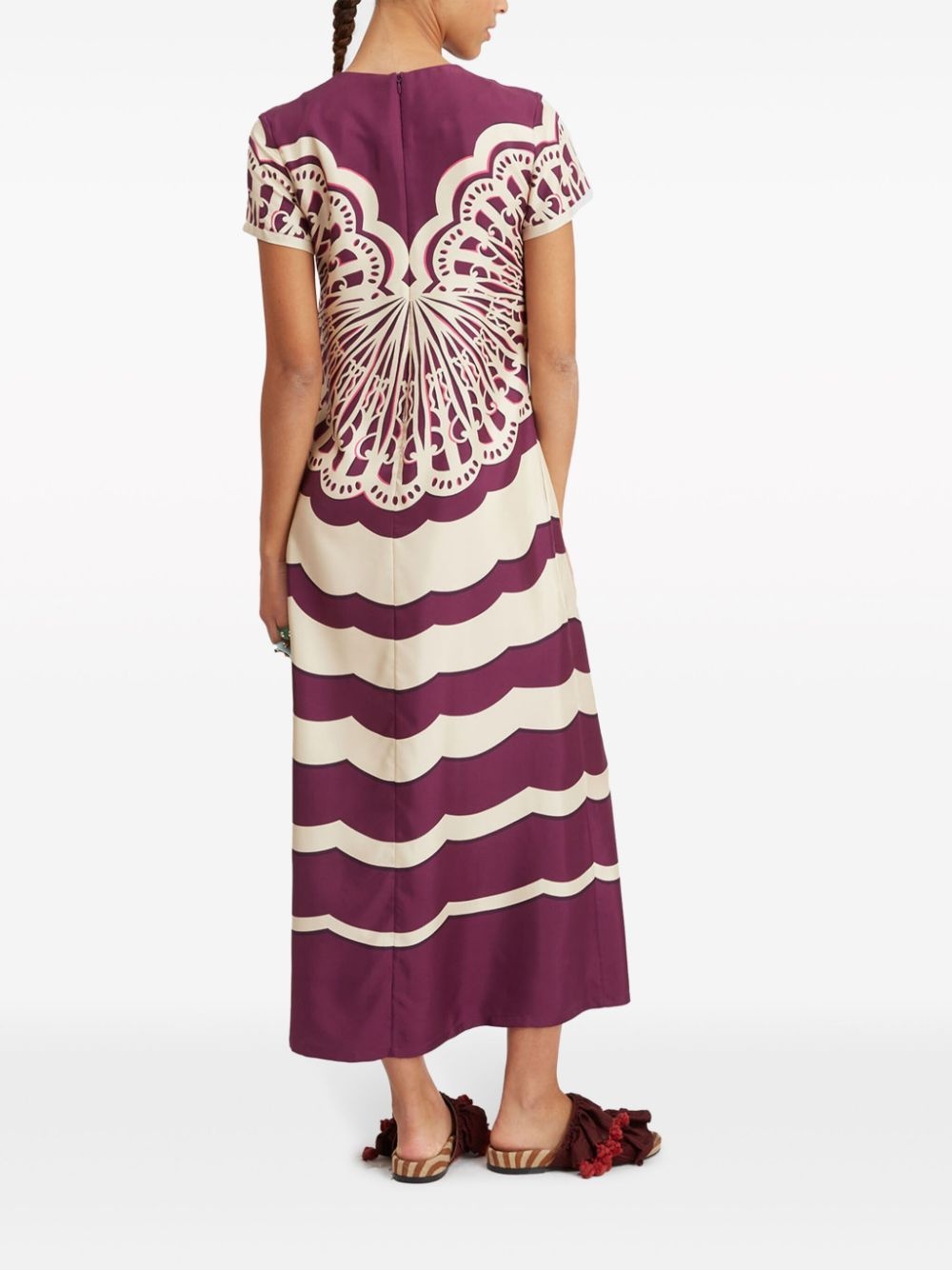 Swing silk maxi dress - 3