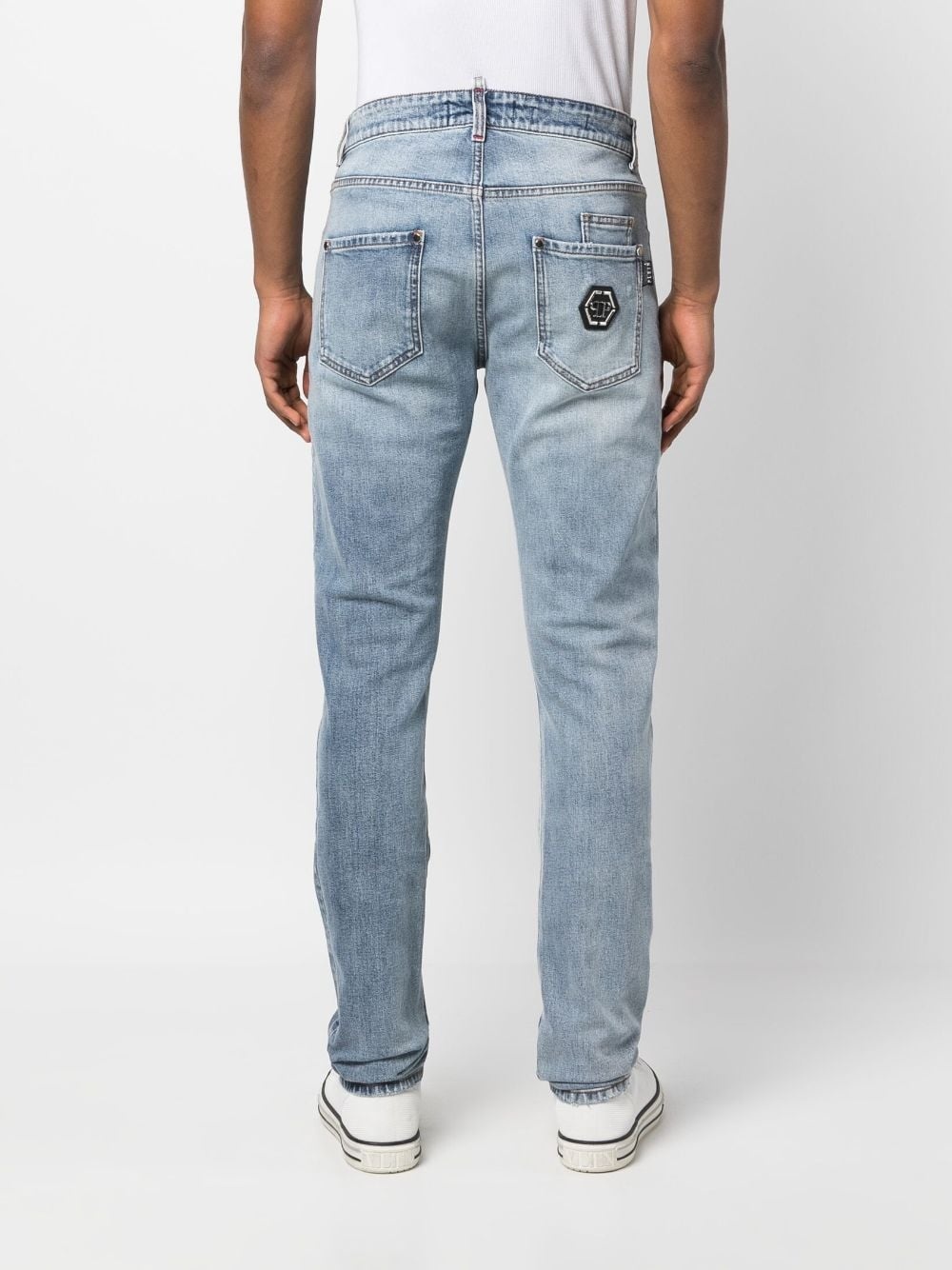 logo-plaque straight-cut jeans - 4