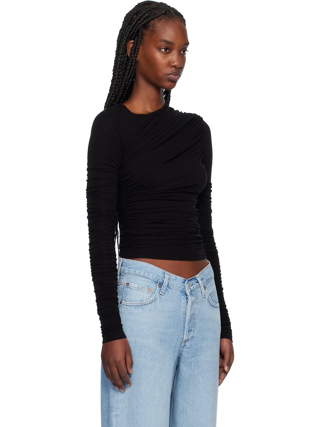 Black Tania Twist T-shirt - 2