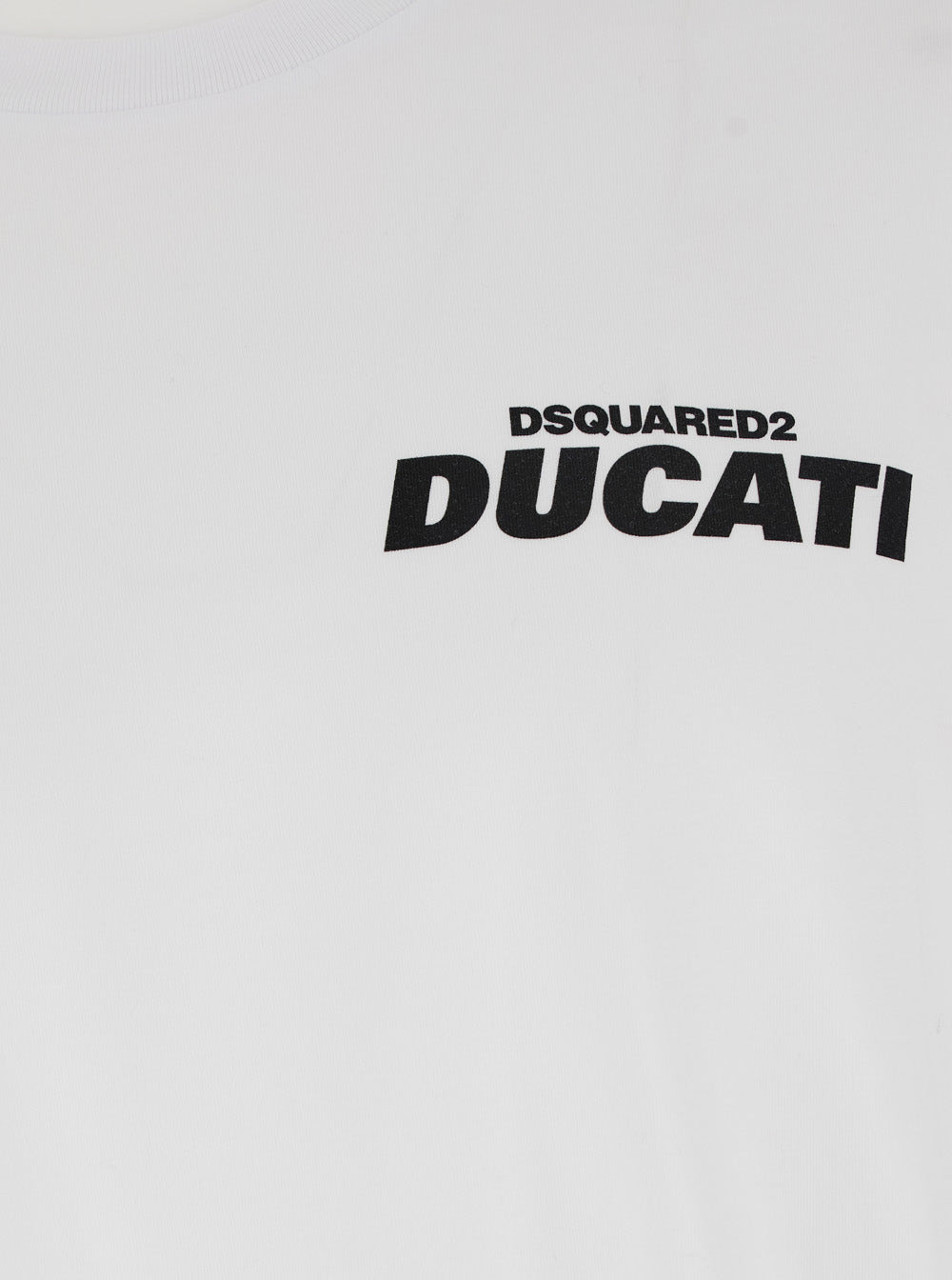 Dsquared2 Men 'Ducati X D2' White T-Shirt With Logo On The Front In Cotton Man - 3