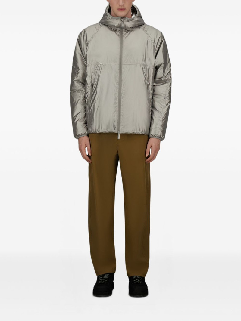 Herno hooded metallic jacket outlook