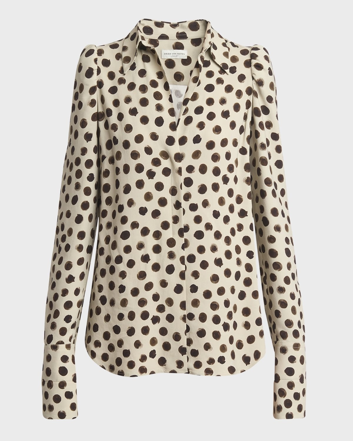 Celindra Polka-Dot Button-Front Shirt - 1