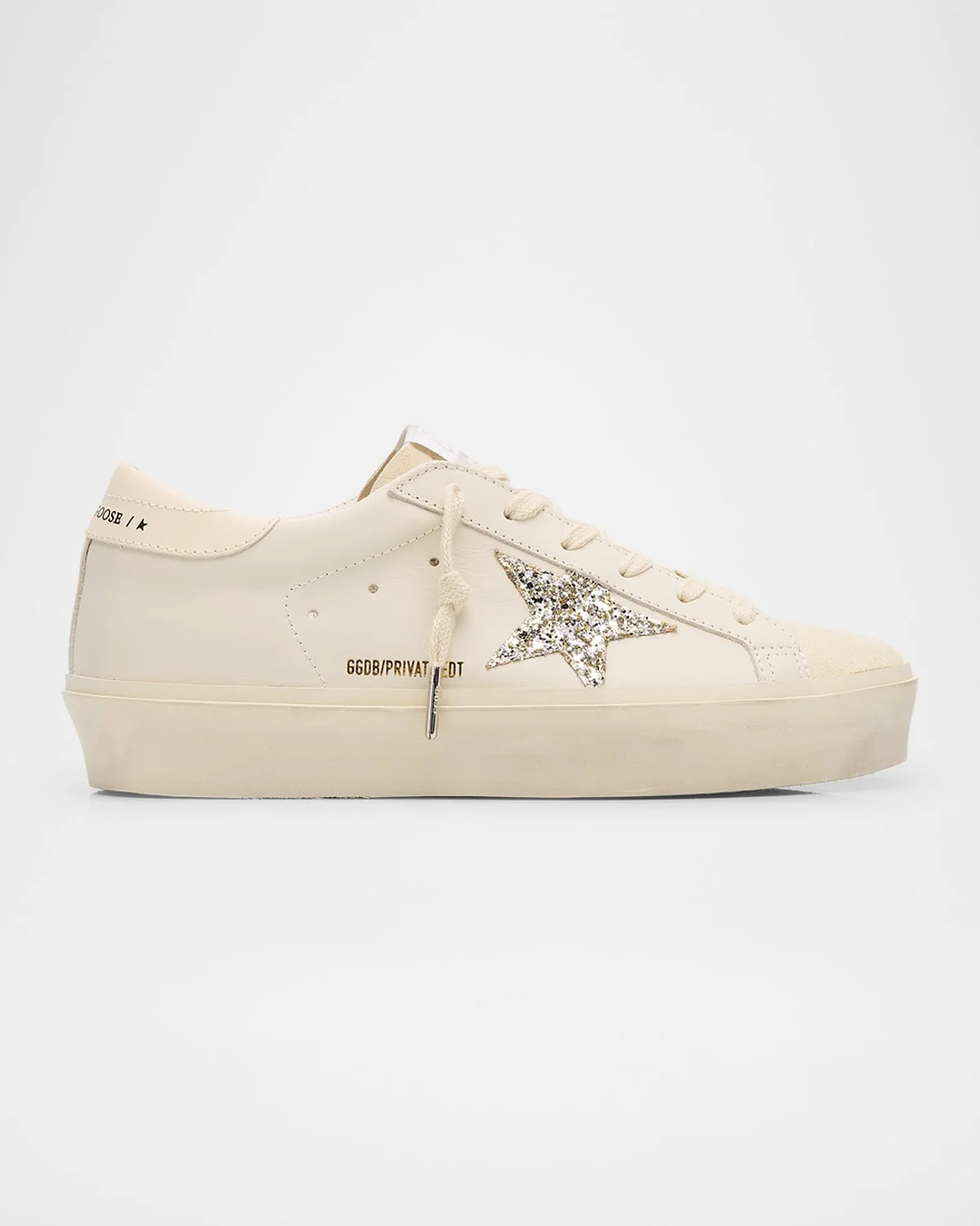 Hi Star Leather Glitter Low-Top Sneakers - 1