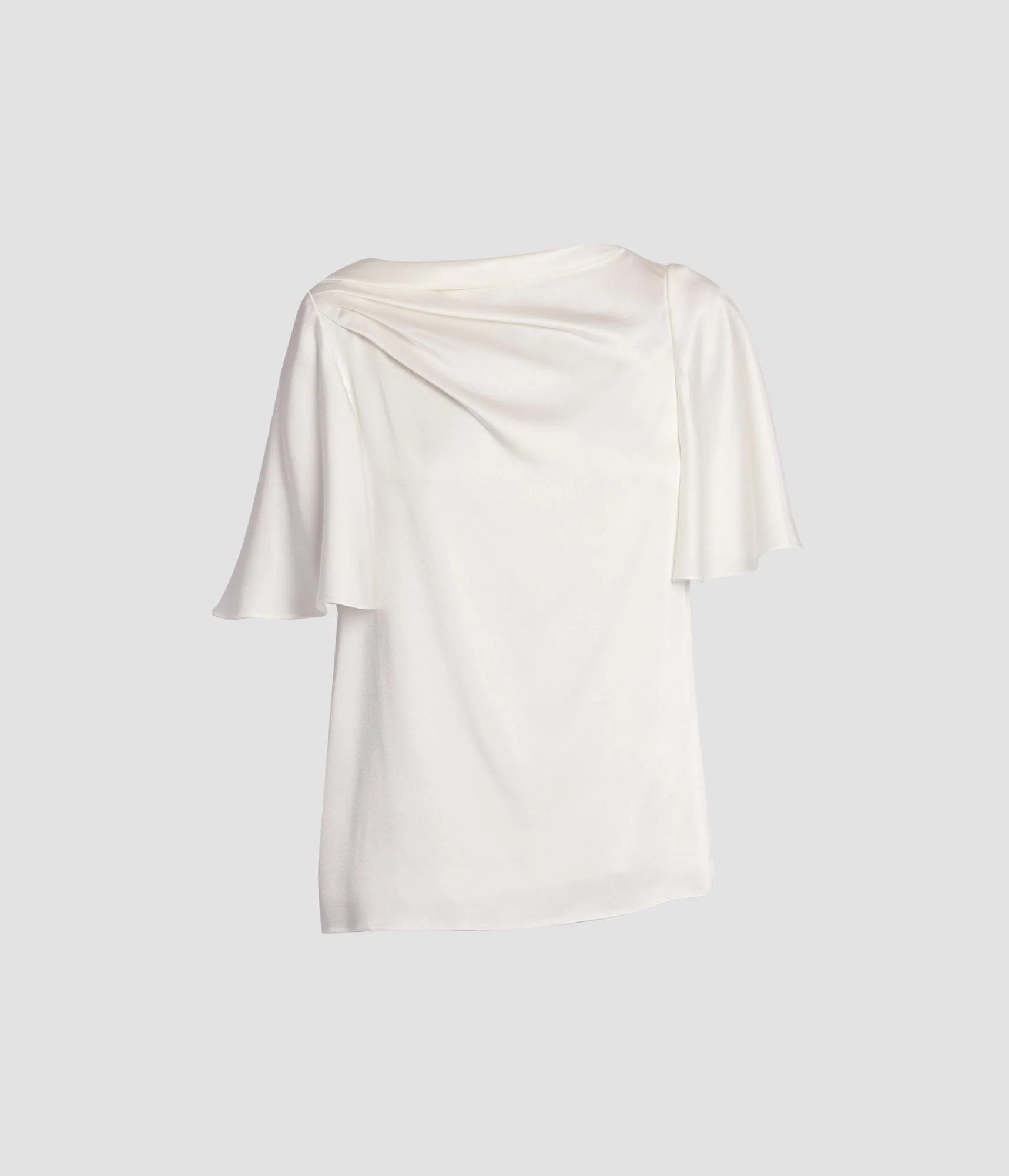 DRAPED SHORT SLEEVE TOP - 1