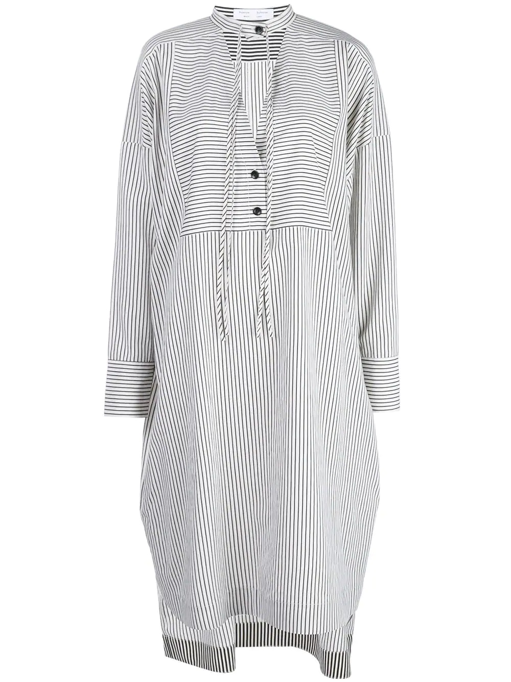 stripe pattern kaftan dress - 1