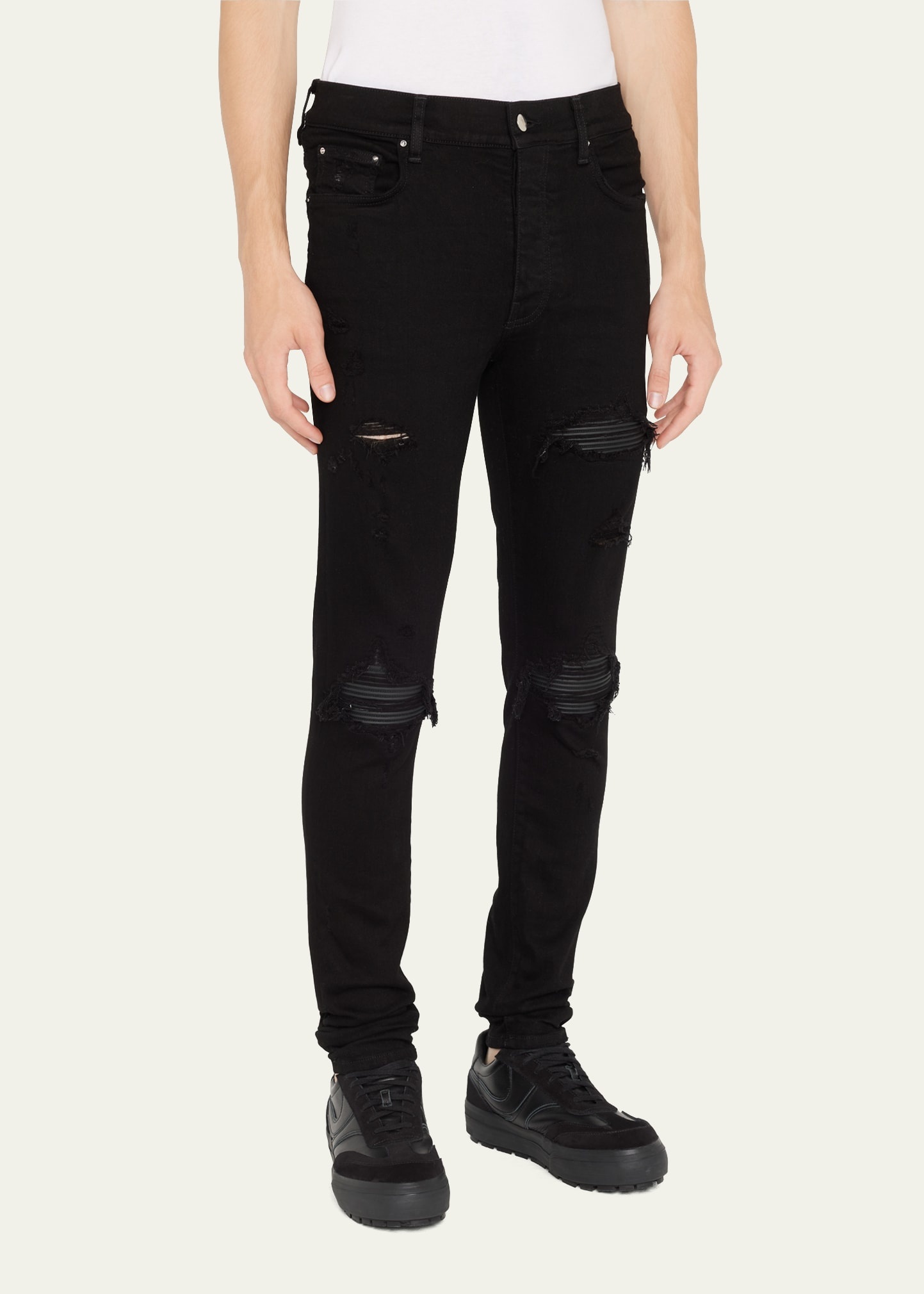 Men's MX1 Destroyed Skinny Jeans - 4