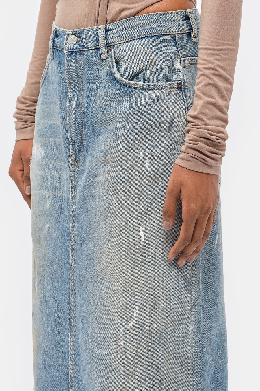 Denim Skirt in Blue - 4