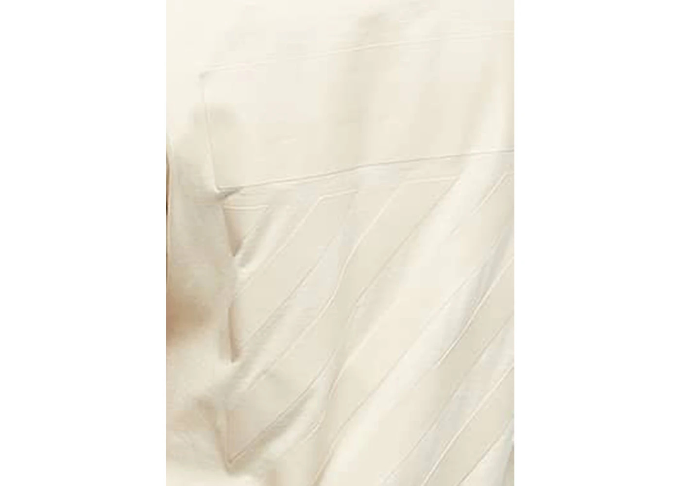 OFF-WHITE Womens Diag-Stripe T-Shirt Beige - 2