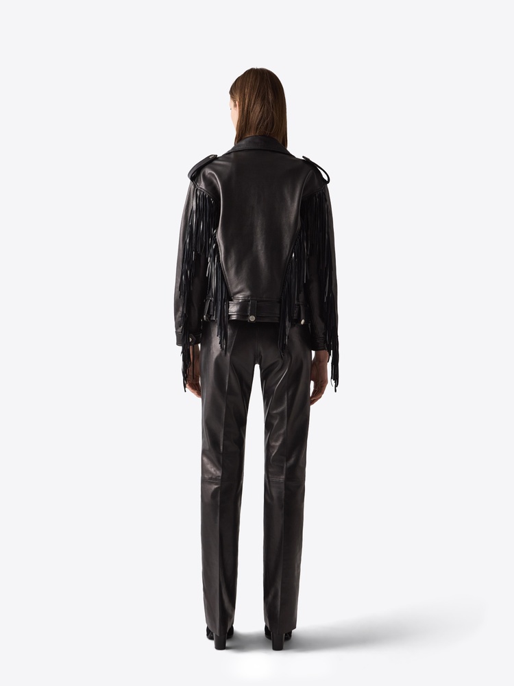 LEATHER JACKET 88 FRINGE BLACK - 3