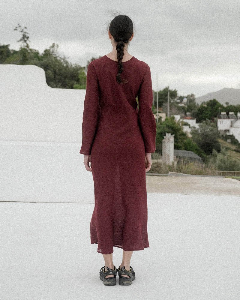 BASERANGE Dydine Longsleeve Dress - Fine Linen outlook