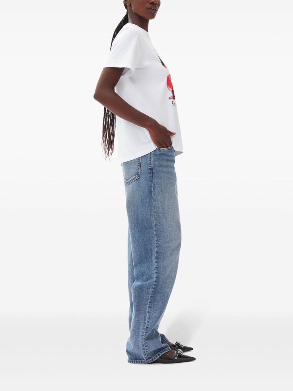 logo-print graphic t-shirt - 3