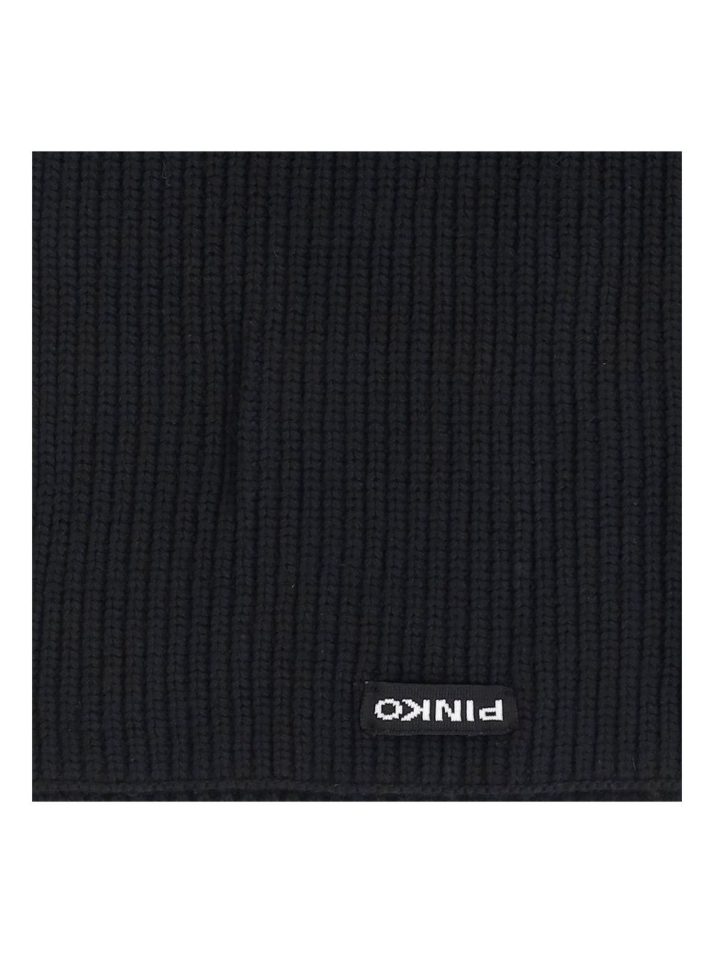 ribbed logo-patch scarf - 3