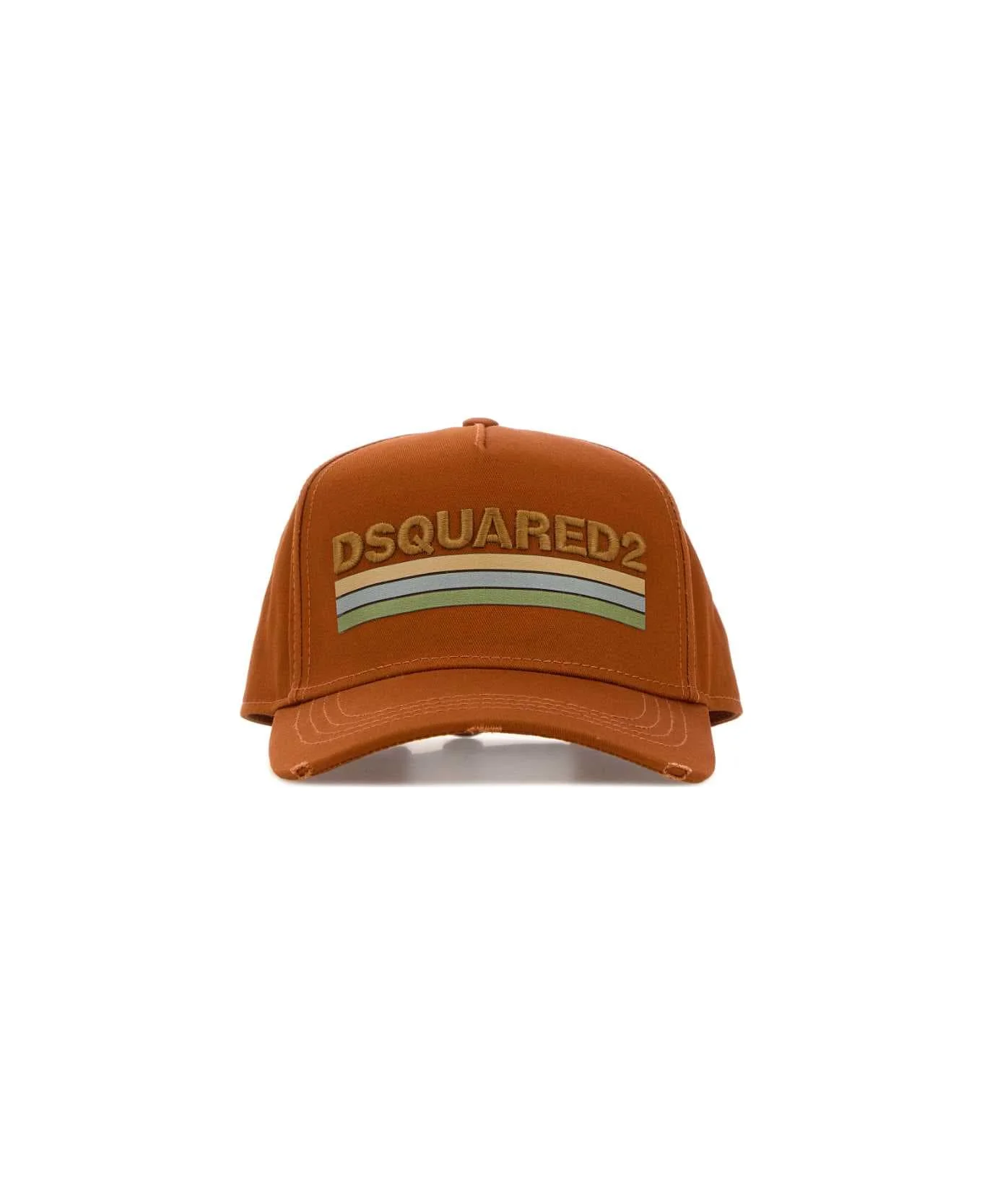 Orange Cotton Baseball Cap - 1