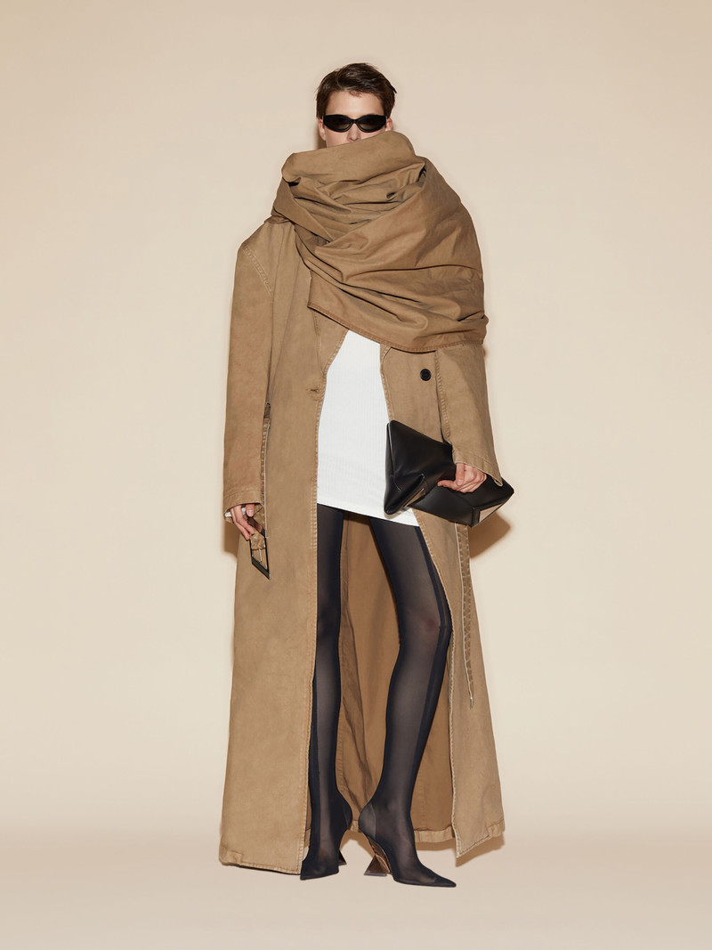 THE ATTICO KHAKI LONG COAT outlook