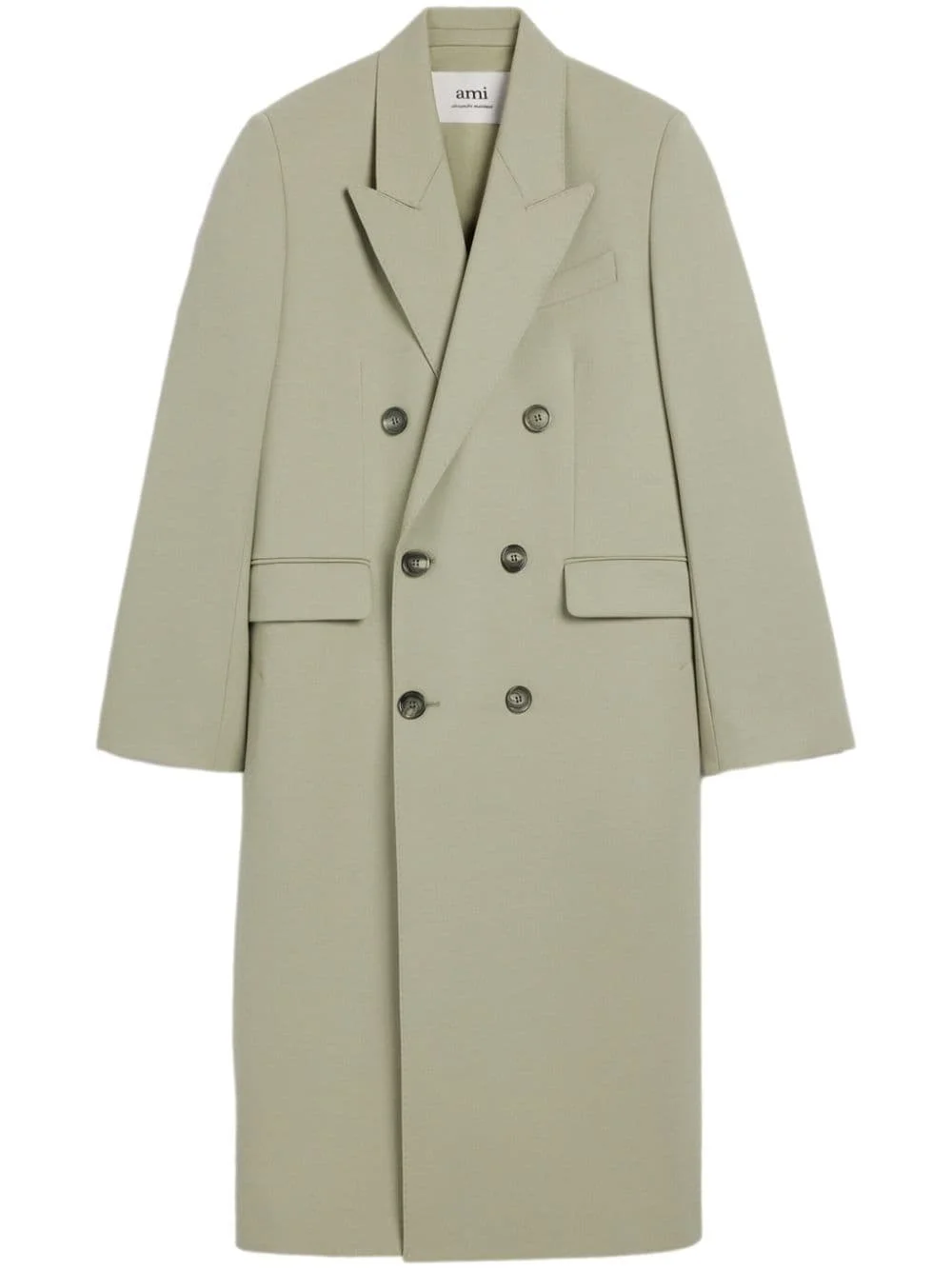 double-breasted virgin-wool coat - 1