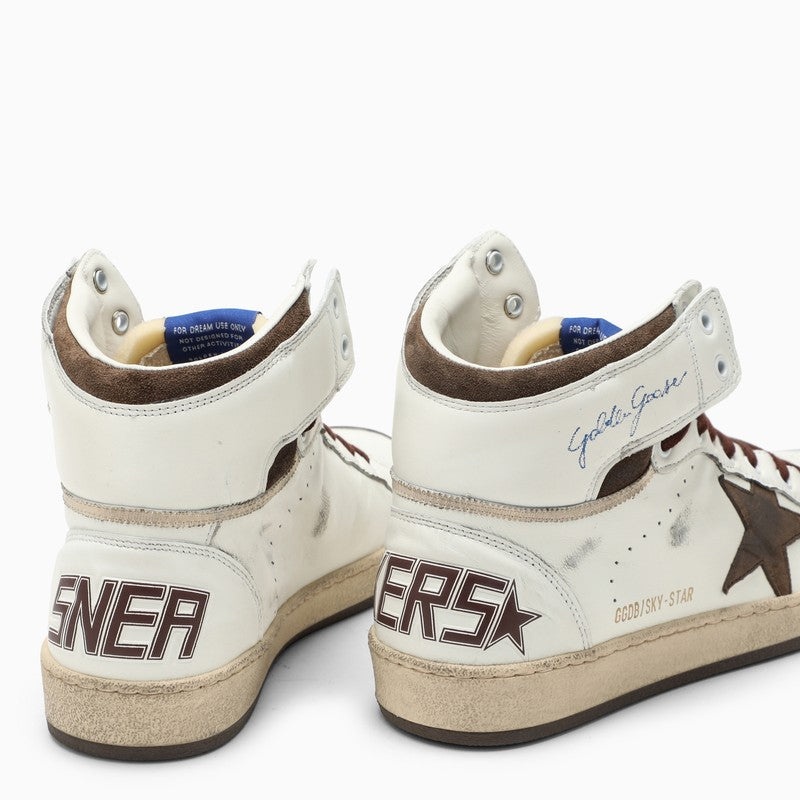 Golden Goose High Sky-Star White/Beige/Chocolate Trainer Men - 5