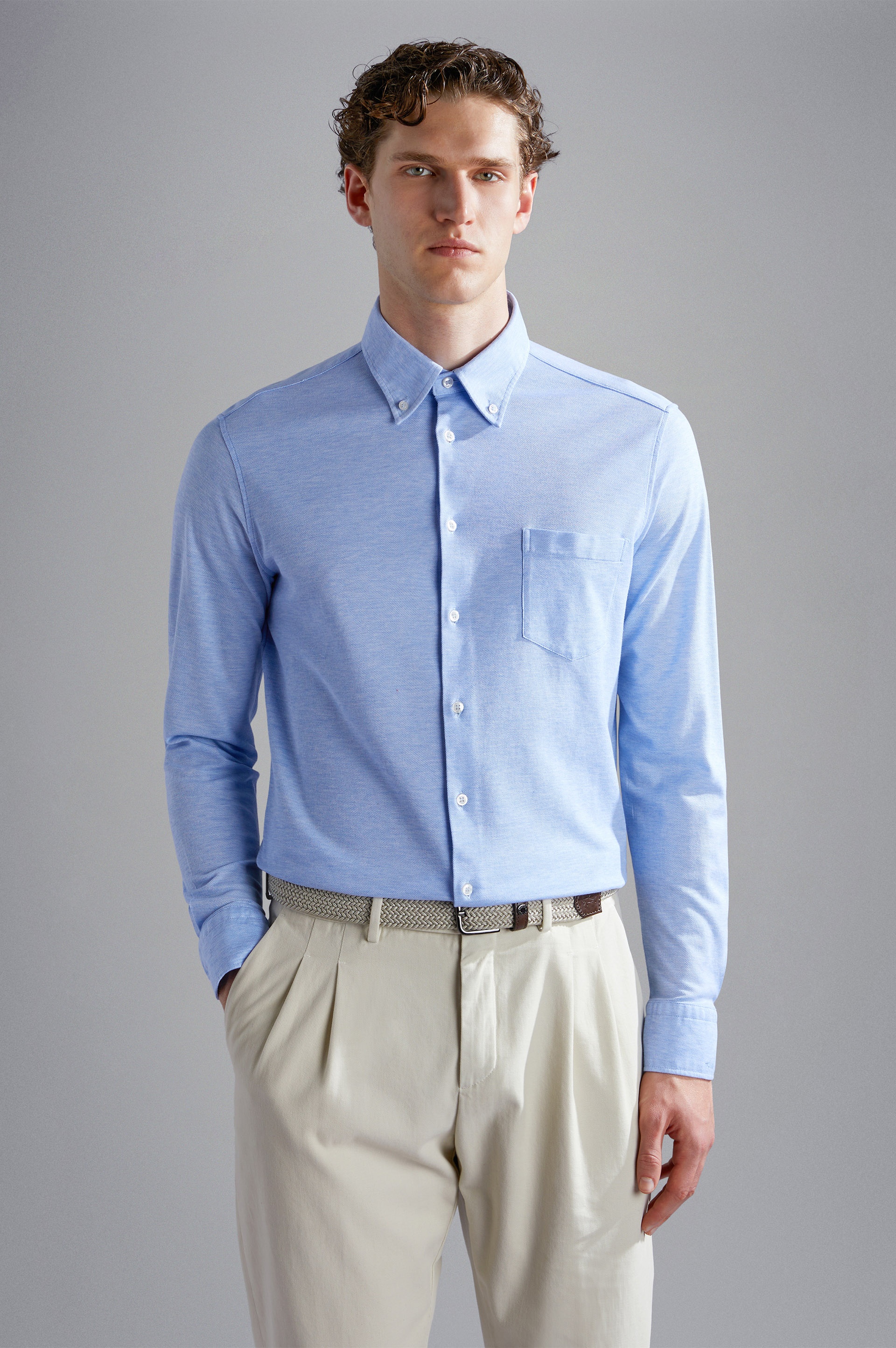 PIQUÉ COTTON SHIRT - 6