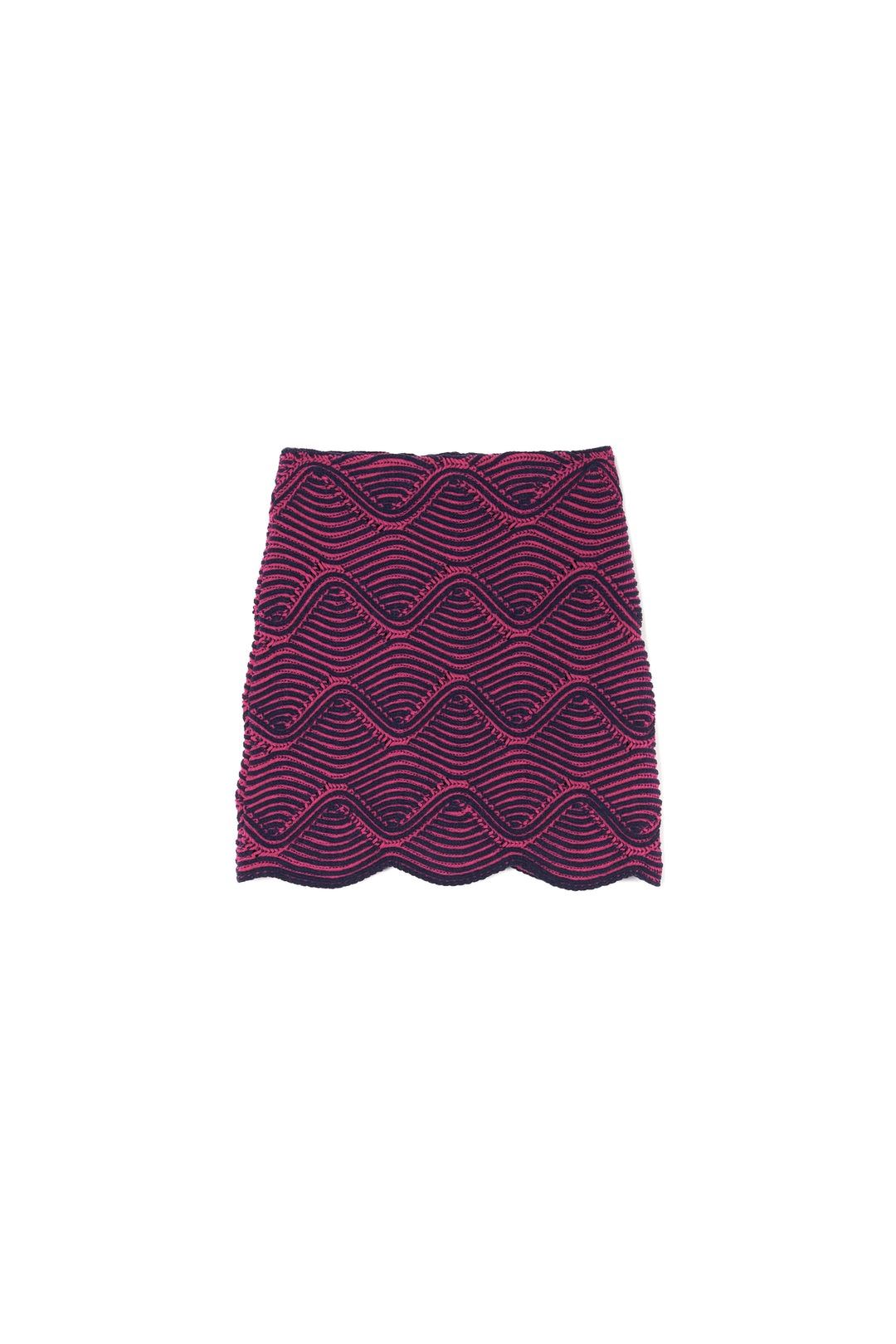 CINIGLIA MINI SKIRT/ navy & magenta - 1