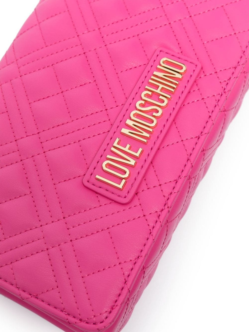 logo-lettering quilted crossbody bag 4