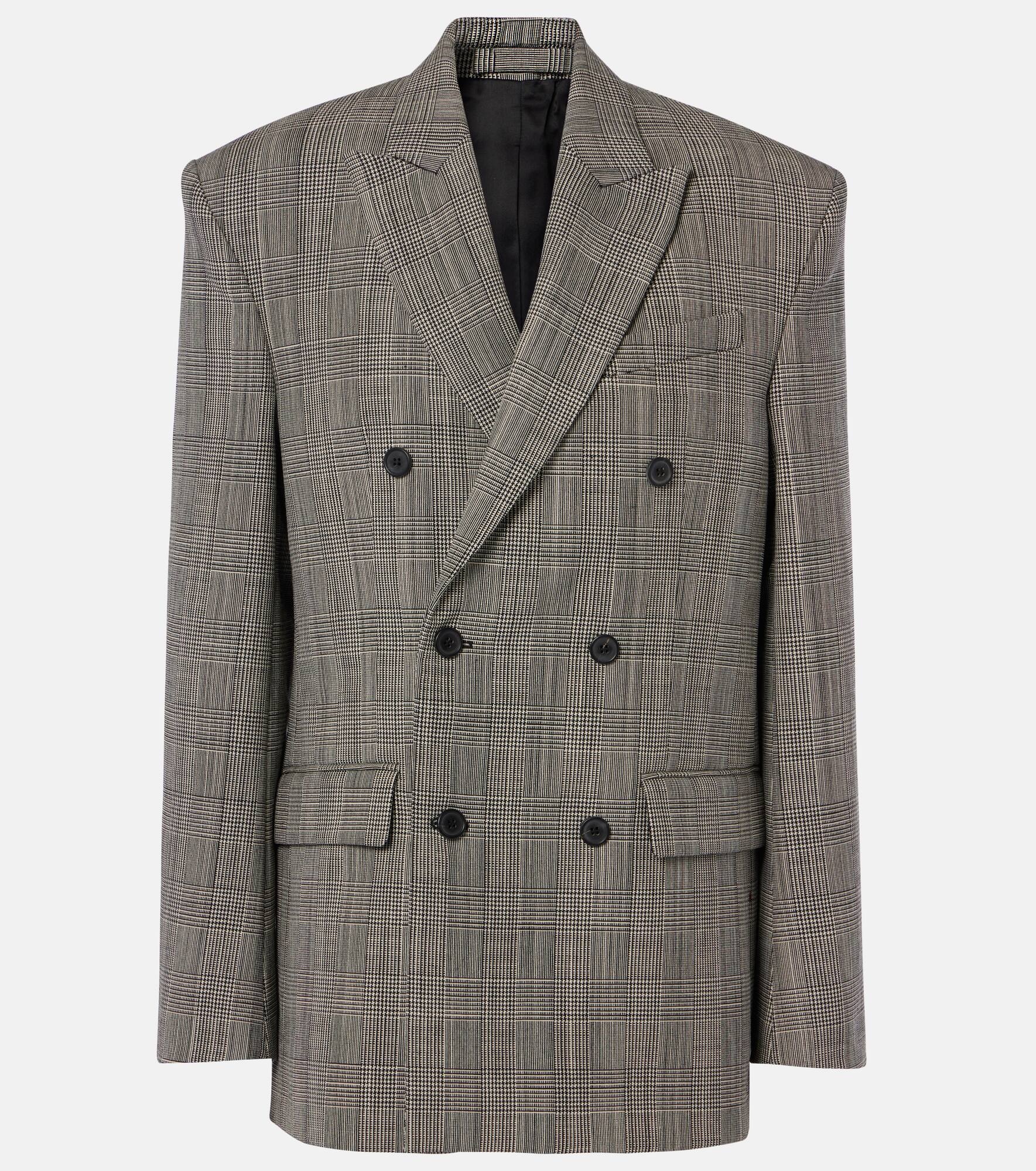 Prince of Wales checked wool blazer - 1