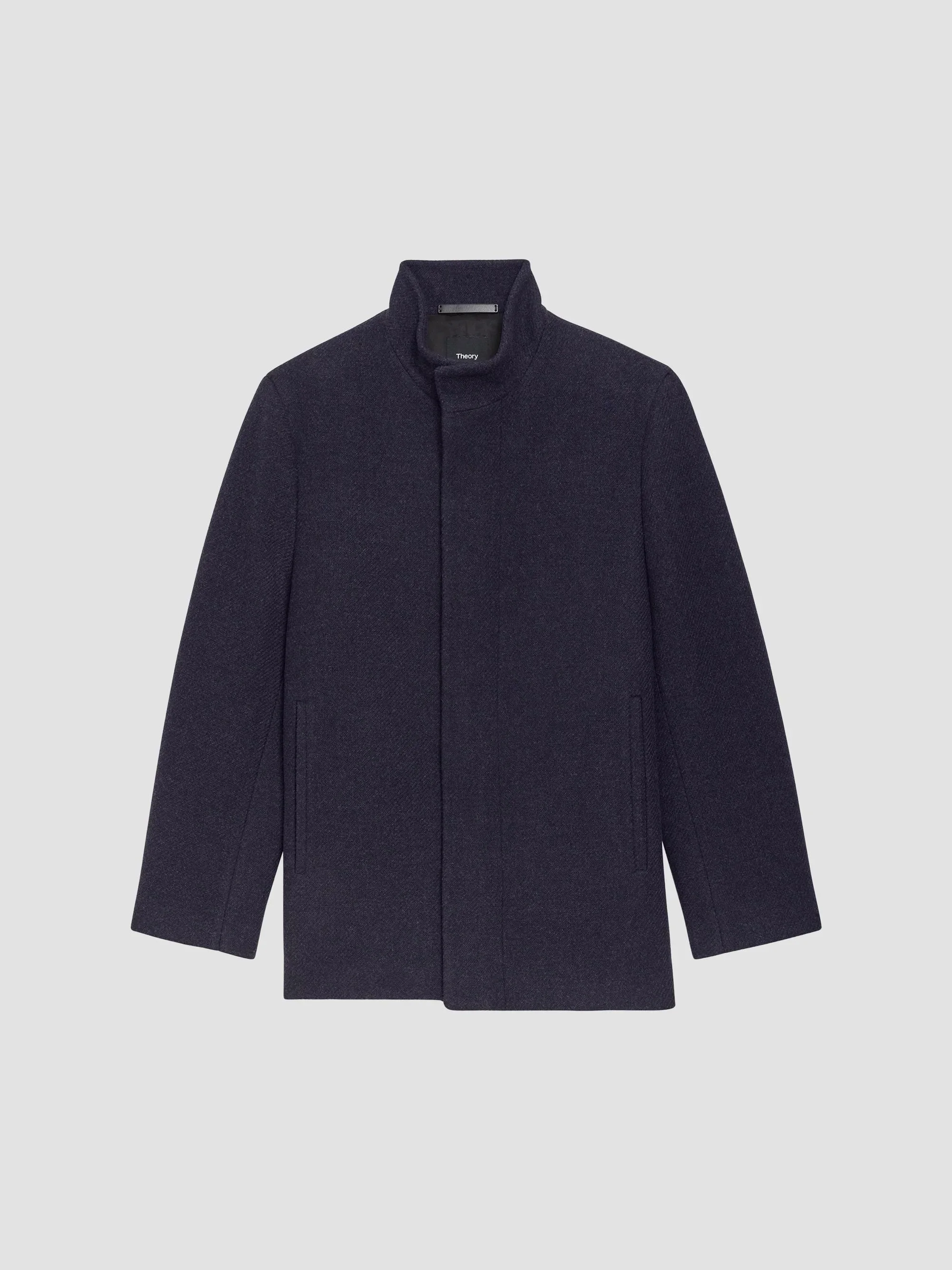 Men's Clarence Melton Virgin Wool-Blend Coat - Phantom Melange - 1