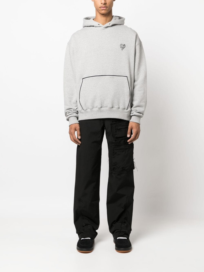 Andersson Bell logo-plaque cotton hoodie outlook