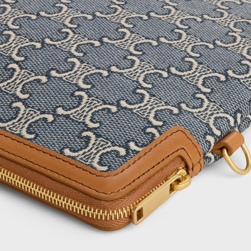 SMALL POUCH WITH STRAP CUIR TRIOMPHE IN JACQAURD TRIOMPHE ALL OVER 5