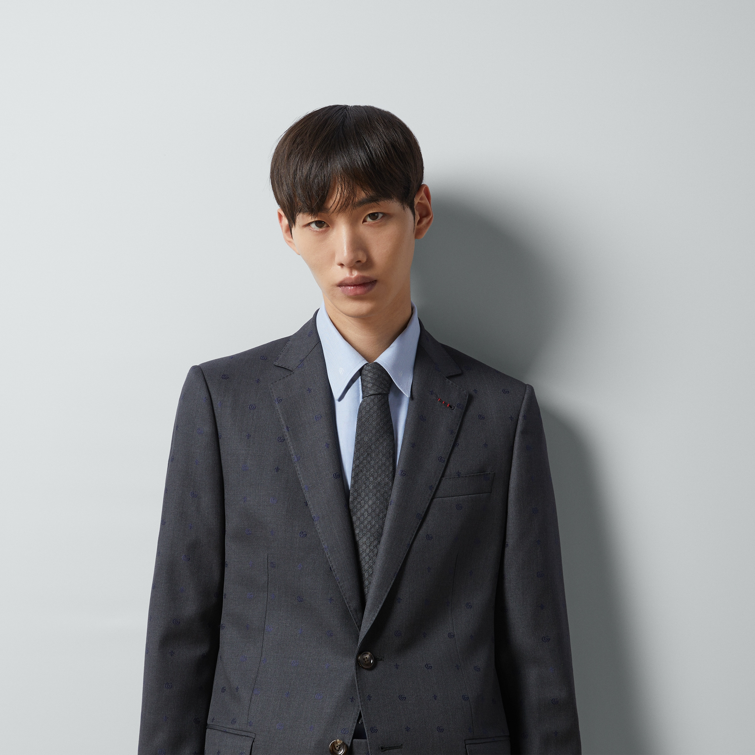 Interlocking G silk wool jacquard tie - 3