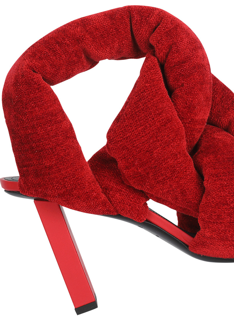 Balmain Quilted chenille velvet Ulla sandals outlook