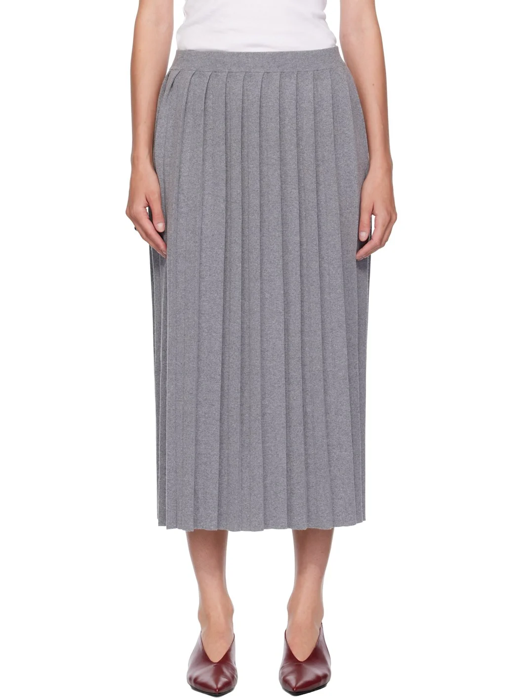 Gray Minda Midi Skirt - 1