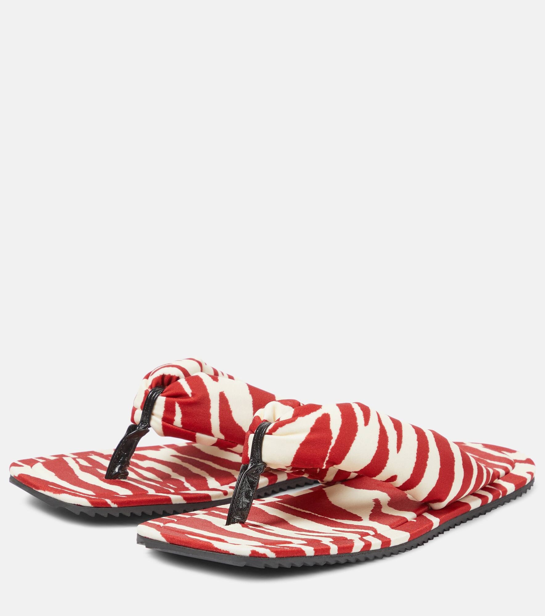 Indie zebra-print thong sandals - 5