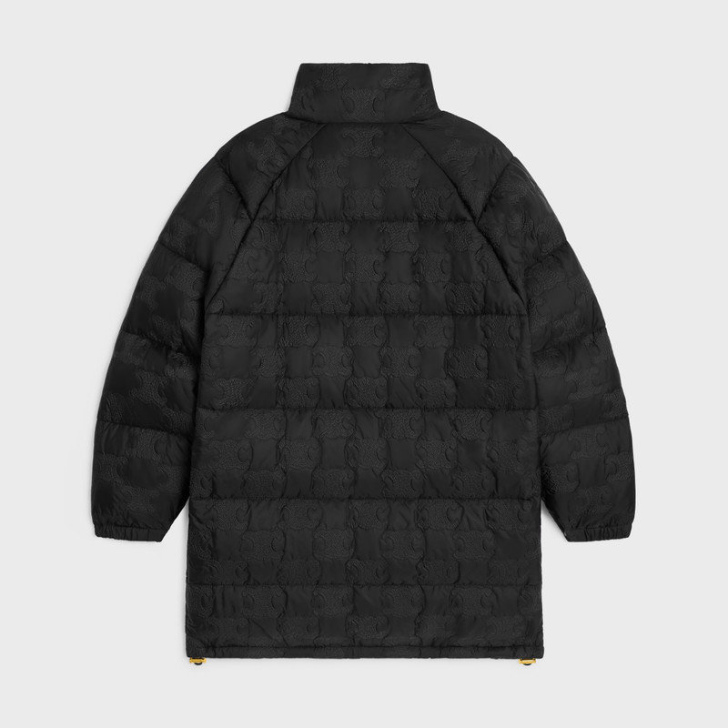 CELINE long triomphe down jacket in lightweight nylon outlook