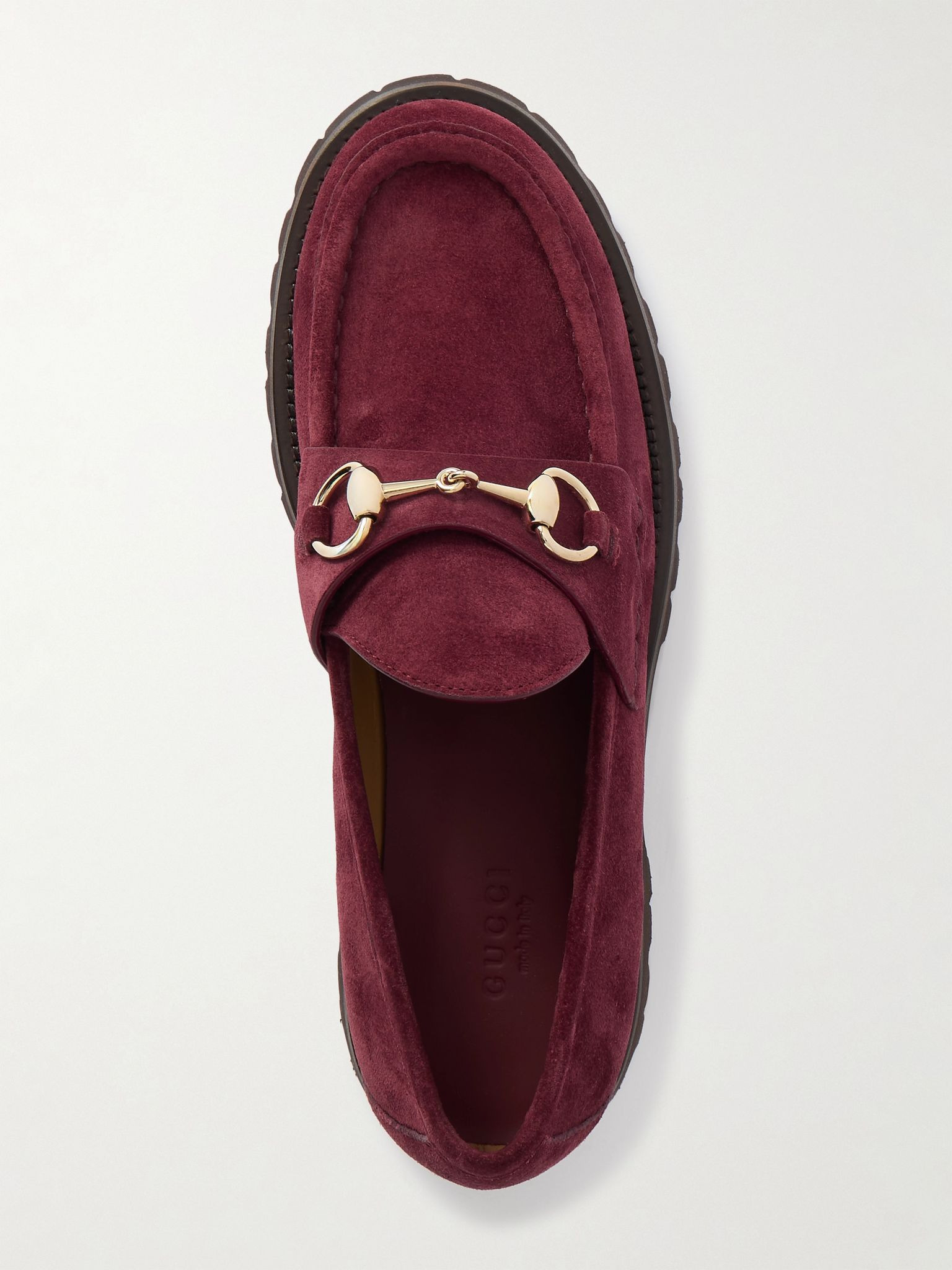 Sylke horsebit-detailed suede loafers Burgundy - 5