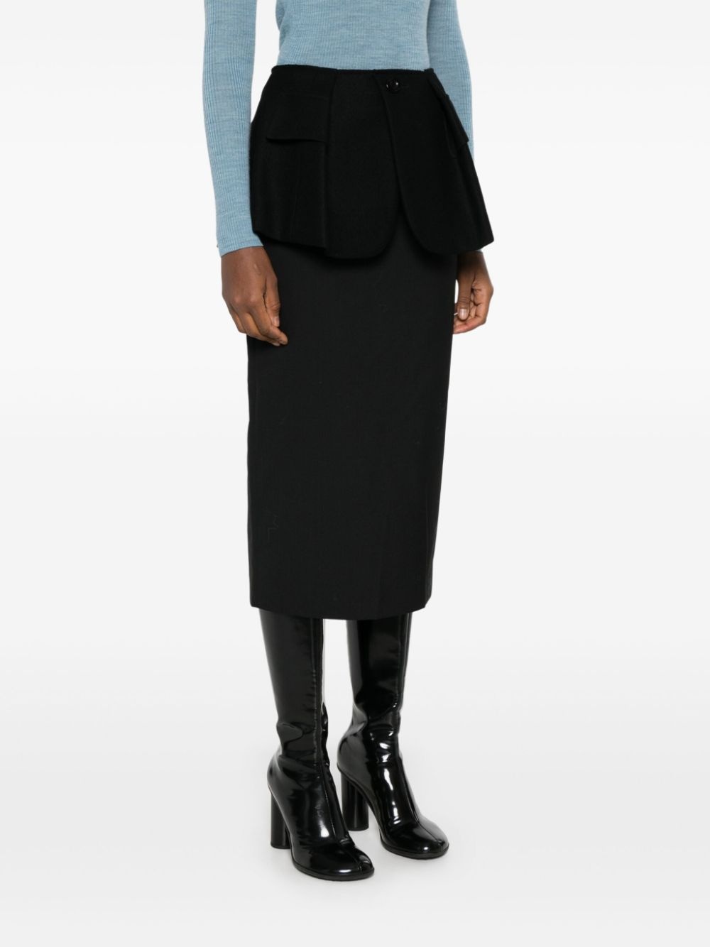 layered midi skirt - 3
