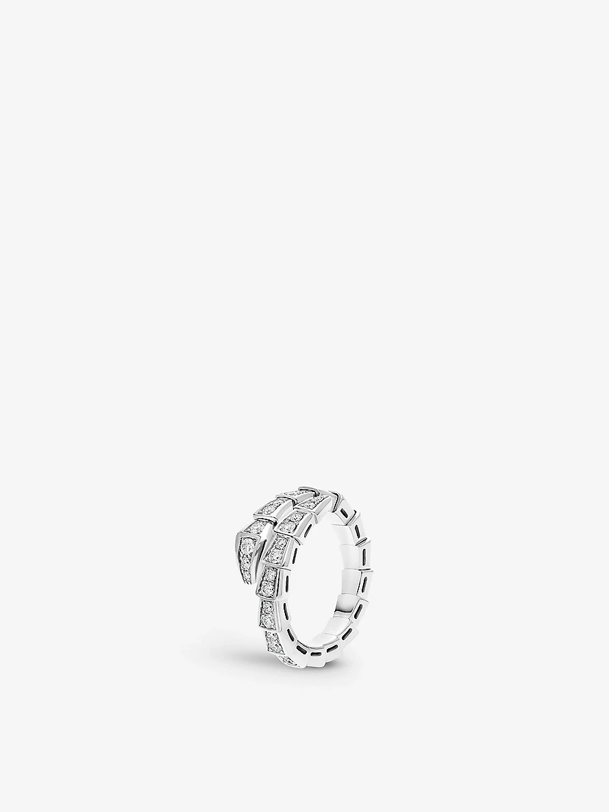 Serpenti 18kt white-gold and diamond ring - 1