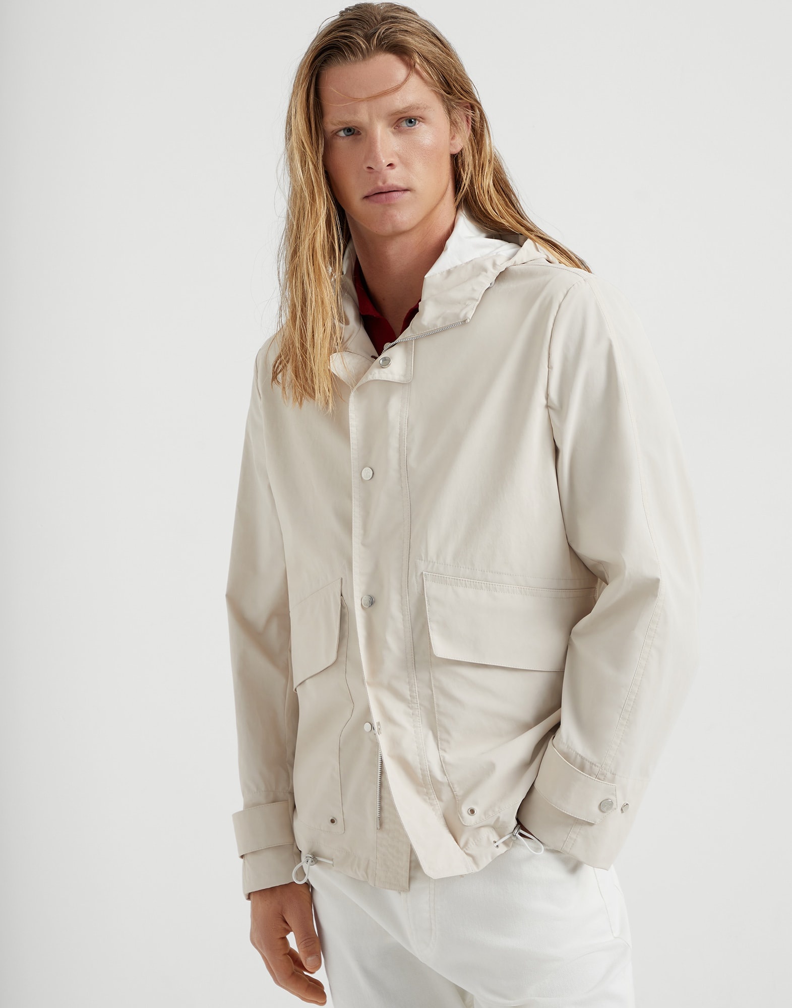 Water-resistant bonded cotton short parka - 1