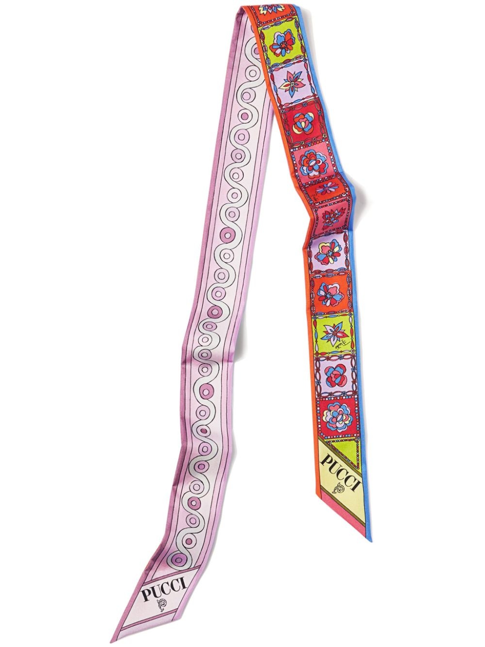 Iride Festa-print silk scarf - 1