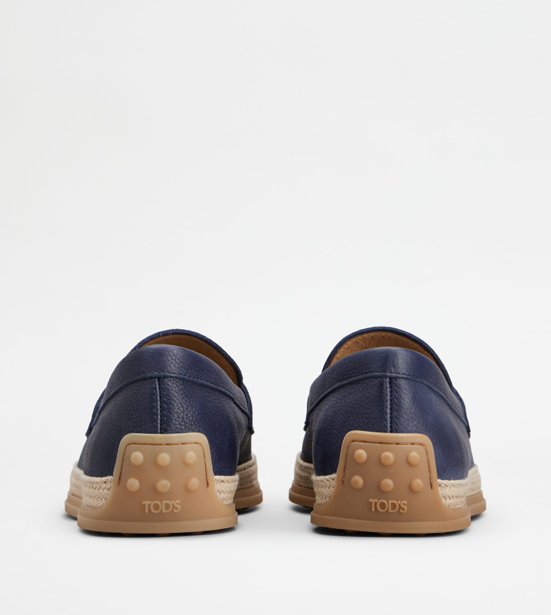 LOAFERS IN LEATHER - BLUE - 3
