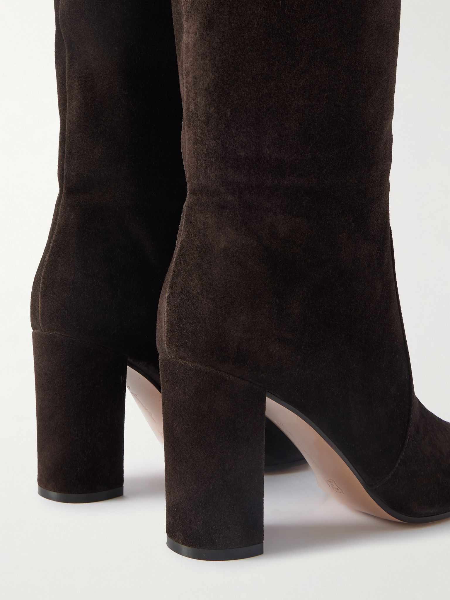 85 over-the-knee suede boots Dark brown - 4