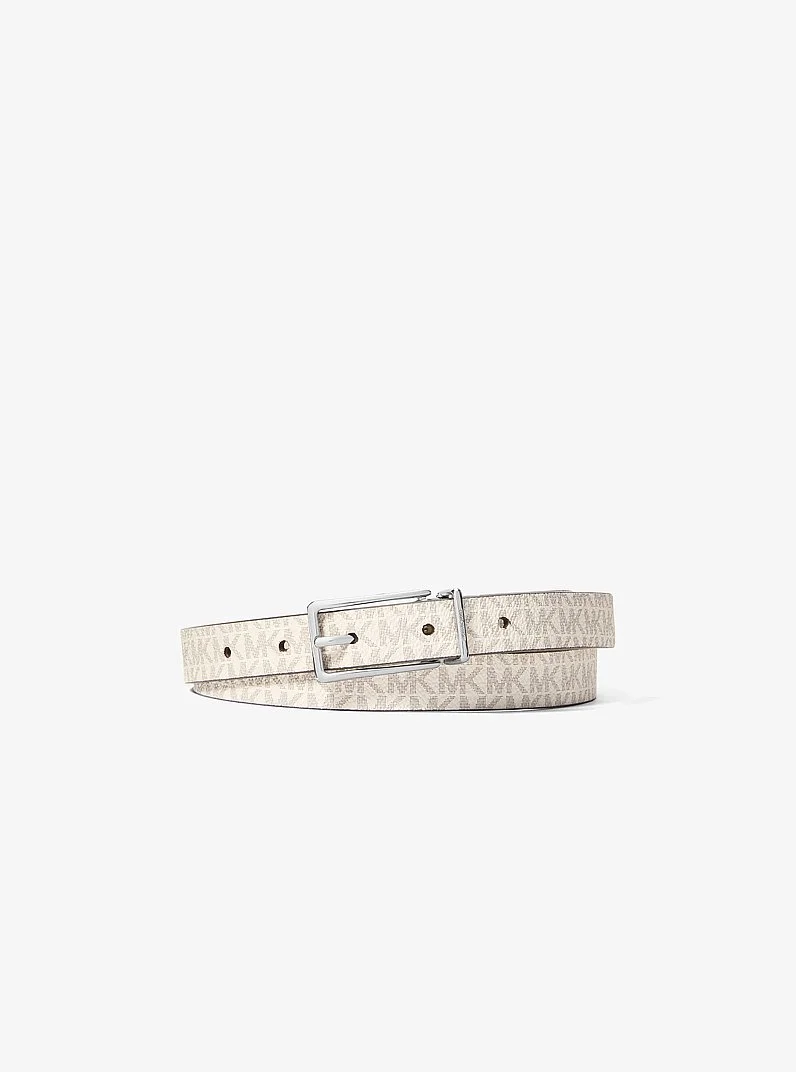 Reversible Signature Logo and Leather Belt - 1