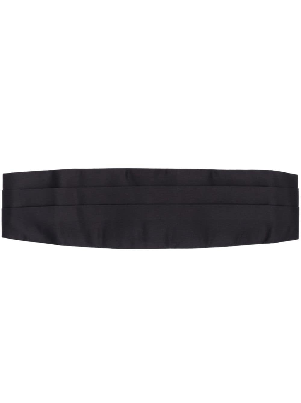 pleated silk cummerbund - 1