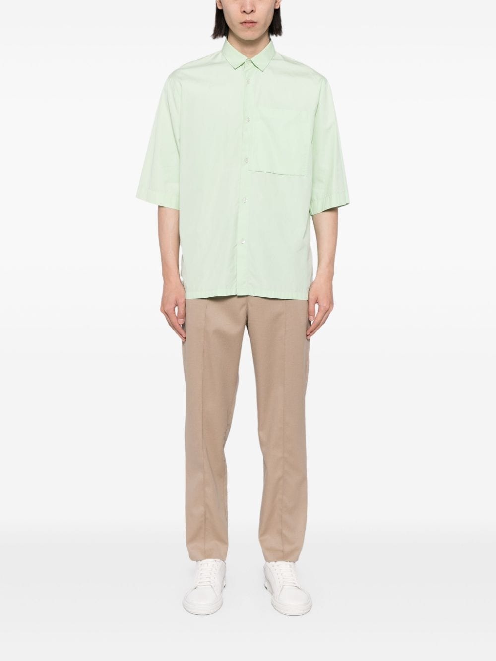 pressed-crease straight trousers - 2