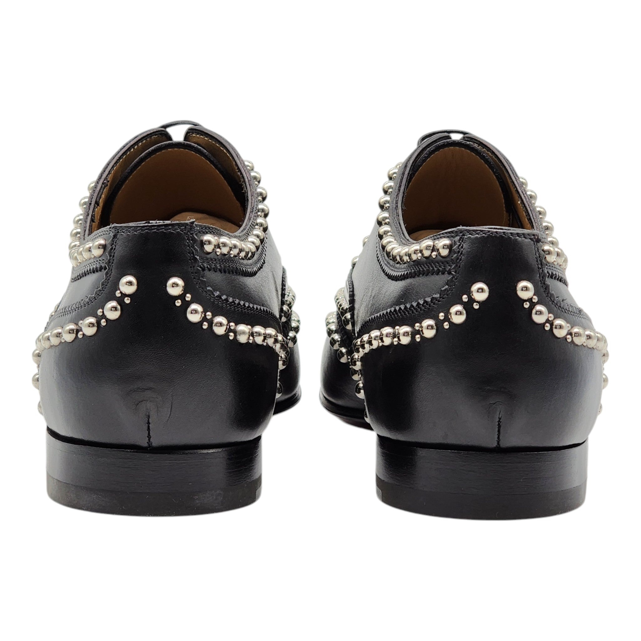 Christian Louboutin Charlie Clou Studded Oxford Shoes - Leather - Black - 42 - 4
