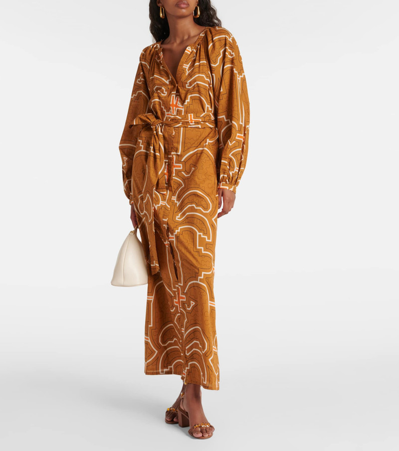 Johanna Ortiz Printed balloon-sleeve cotton maxi dress outlook